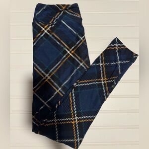 LuLaRoe Navy and White Patterned Leggings